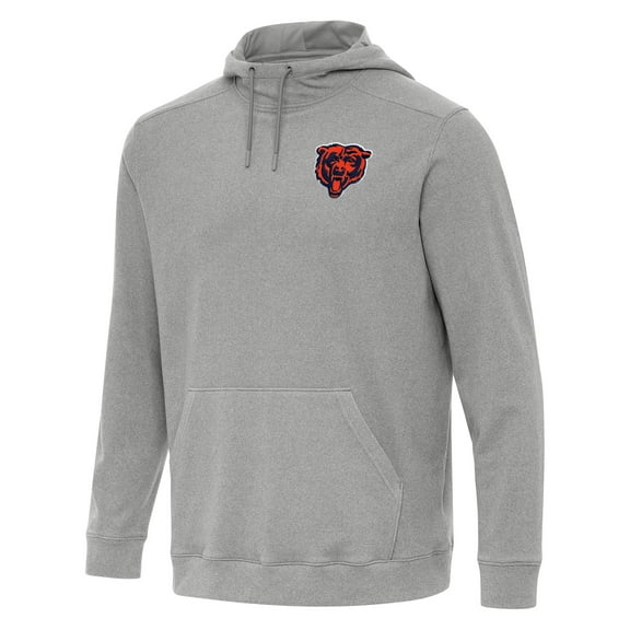 Men's Antigua Heather Gray Chicago Bears Cloud Pullover Hoodie