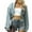 AA-Blue, variant on QATAINLAV Women's Cropped Studded Denim Jackets Loose Open Front Long Sleeve Jean Outerwear Fashion Streetwear Blue L