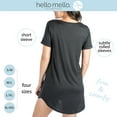 thumbnail image 4 of Hello Mello Let Me Sleep Lounge Sleepshirt V-Neck Short Sleeve Sleepwear, Roses are Red I'm Going to Bed X-Large/XX-Large (Women's), 4 of 7