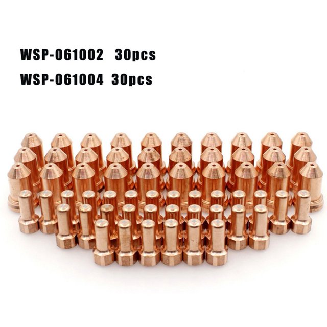 60 Pcs PT-80 PT80 IPT-80 Électrode de Coupe Plasma 1.0mm Pointes 52558 51311.10