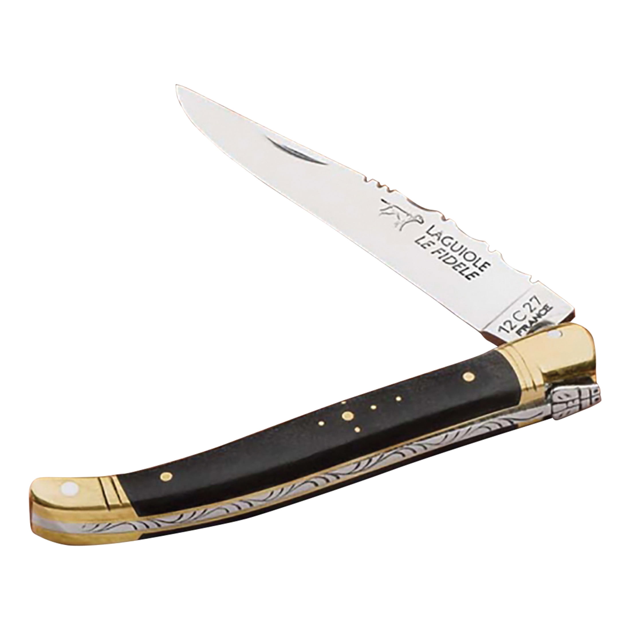 Kings County Tools 7.9” Stainless Steel Laguiole Le Fidele Pocket Knife with Leather Sheath