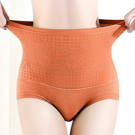 

Xysaqa Women Seamless Underwear High Waist Floral Lace No Show Briefs Ladies Panties Soft Breathable Tummy Control Panty Full Coverage on Clearance