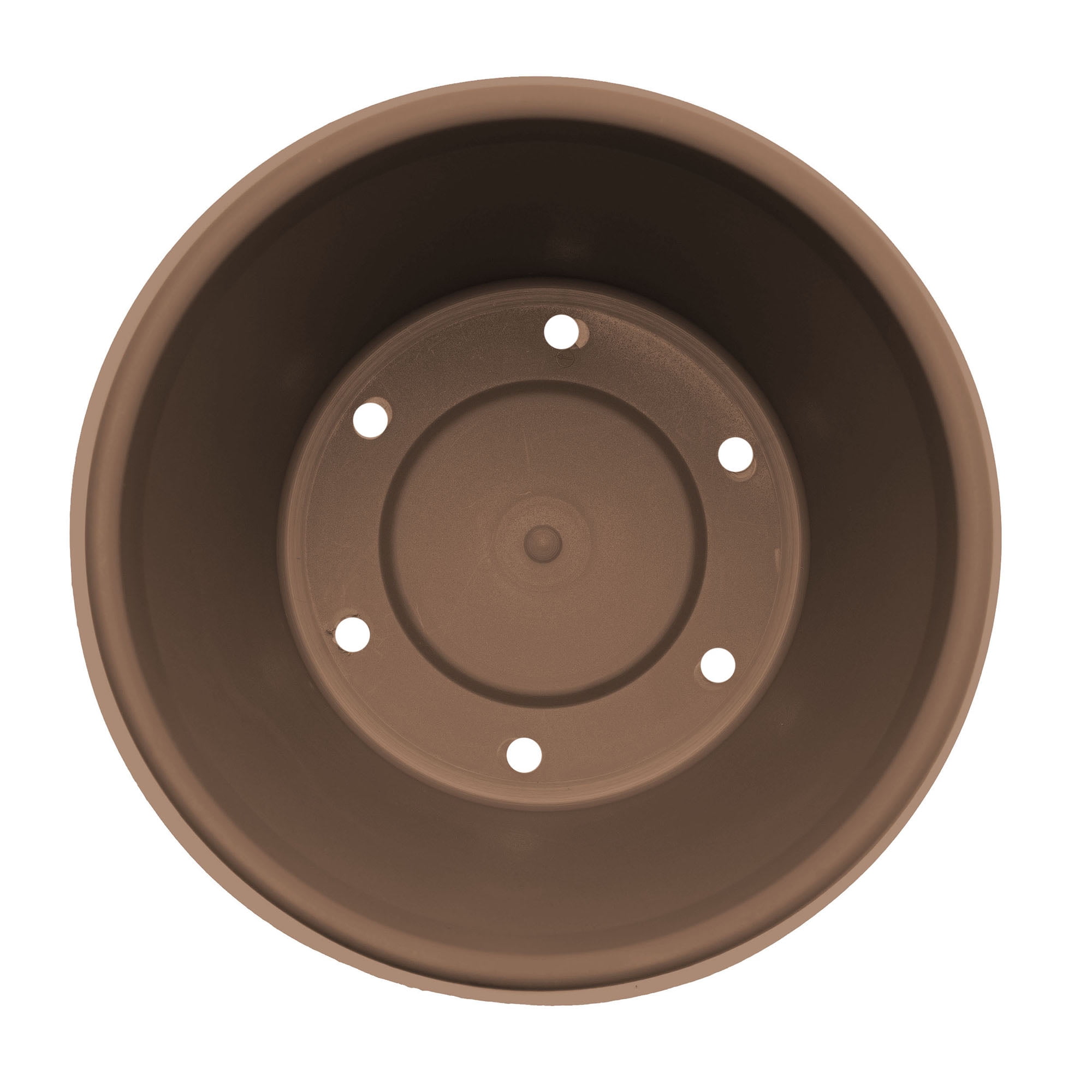 Bloem Terra Pot Round Planter: 24" - Chocolate Brown, (Saucer Not Included) Durable Resin Pot, for Indoor and Outdoor Use, 16 Gallon Capacity