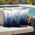 thumbnail image 2 of Outdoor Pillow Cover Forest Tree Set of 2 Waterproof Throw Pillowcases Misty Forest Silhouette Nature Ombre Decorative Patio Furniture Pillows for Couch Garden Indoor & Outdoor Use, 2 of 9