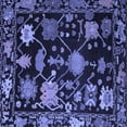 thumbnail image 1 of Ahgly Company Indoor Square Abstract Blue Modern Area Rugs, 3' Square, 1 of 4
