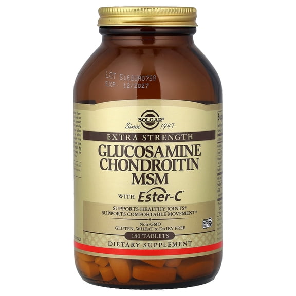 Solgar Glucosamine Chondroitin MSM with Ester-C®, 180 Tablets