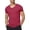 A1-Red859, variant on XIAONU Mens Solid V Neck T Shirt Short Sleeve Slim Fit Basic Casual Tee
