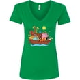 thumbnail image 3 of Inktastic Animal Ark Bible Story Christian Women's V-Neck T-Shirt, 3 of 5