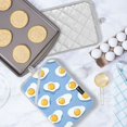 thumbnail image 5 of Yayeee Pot Holders Kitchen Heat Resistant with Pockets 7"x9.8" Cotton Oven Cooking Hot Pads, Playful Fried Eggs, 5 of 7