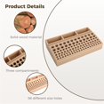 thumbnail image 5 of Leather Craft Tool Holder: 98 Holes Wood Leathercraft Tool Rack Punch Tool Stand, 5 of 5