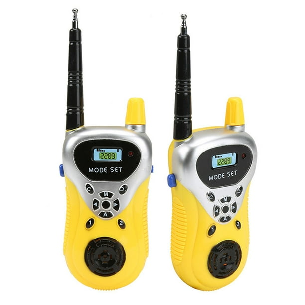 Radio Walkie Talkie de mano para niños, transceptor de radio para exteriores, interfono (amarillo)