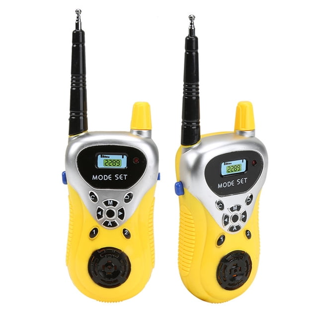 Radio Walkie Talkie de mano para niños, transceptor de radio para exteriores, interfono (amarillo)