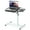 Black, variant on Furnibear Small Mobile Standing Desk, Height Adjustable Table with Wheels, Rolling Desk with Rotatable Tilting Desktop, for Home Black