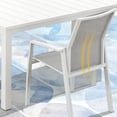 thumbnail image 3 of CozyHom Outdoor Patio Aluminum Dining Chairs Set of 4 Furniture, Outside Stackable Furniture for Lawn, Balcony, Quick-Drying Textilene Fabric, White, 3 of 7