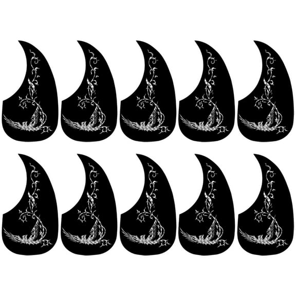FRCOLOR 10Pcs Guitar Pickguard Adhesive Guitar Scratch Plate with Adhesive Design Guitar Protective Gear