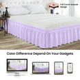 thumbnail image 5 of CCNY Wrap Around Style Bed Skirt Full XL Lilac 10" Drop Length Microfiber Bed skirt, 5 of 6