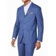 thumbnail image 3 of Tallia Men's Orange Slim Fit Blue Melange Suit Pants Size 37 New with Tags, 3 of 4