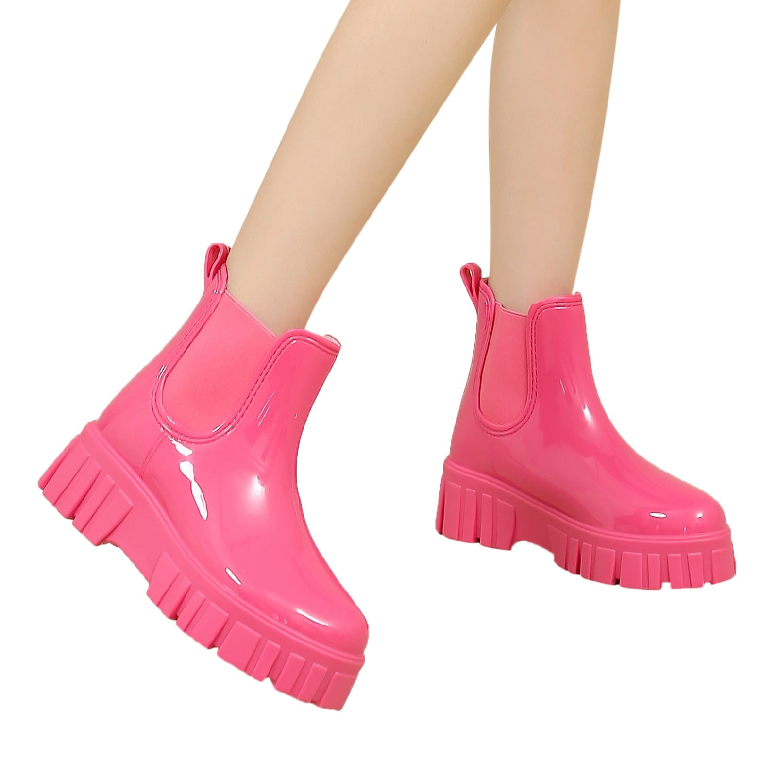 YLYL Women's Ankle Rain Boots Waterproof Lightweight Slip Resistant Fashion Garden Booties