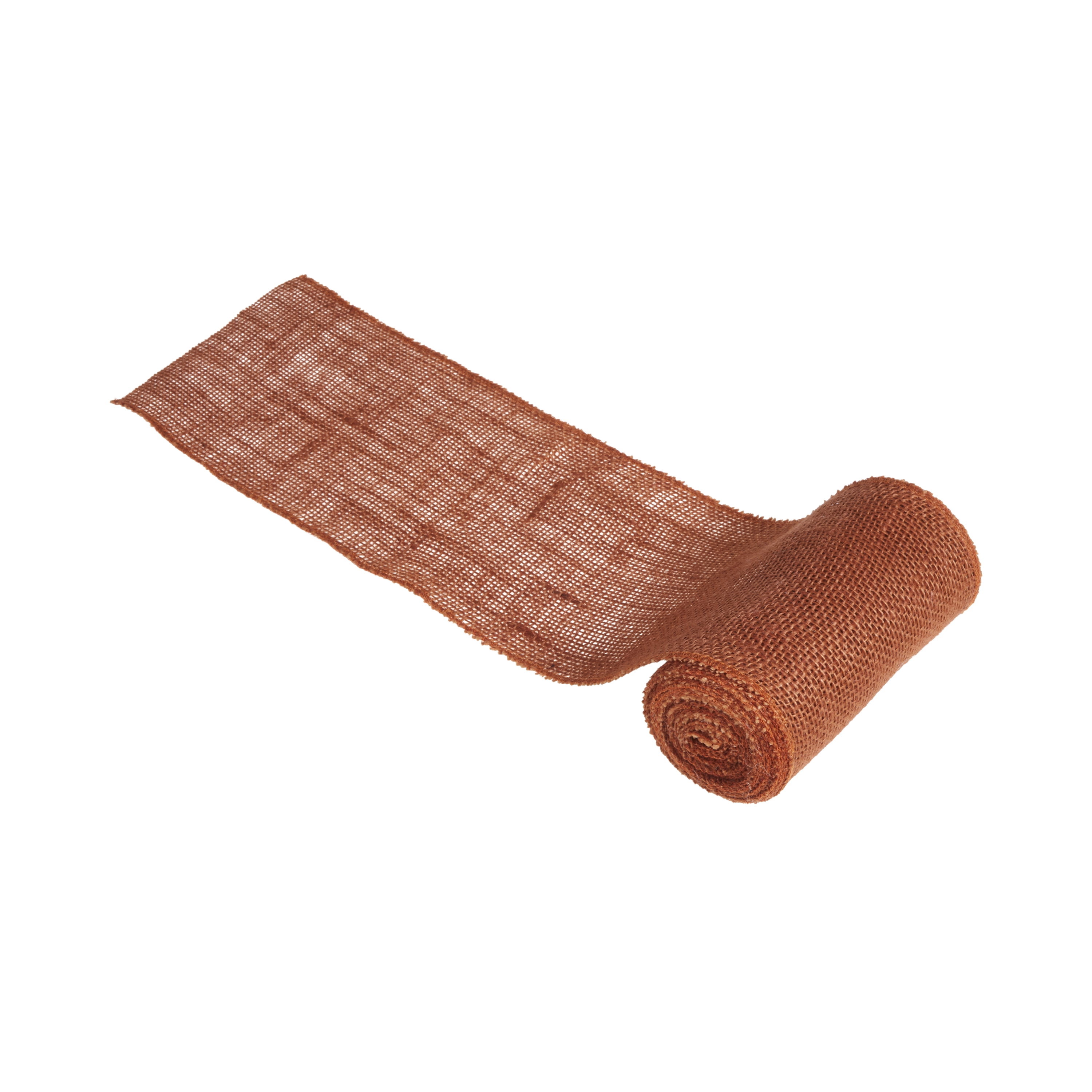 Love, Laugh, Craft Jute Burlap Roll Precut, Finished Edges, 6"W x 5-Yards, Orange