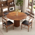 thumbnail image 2 of Gymax Wooden Dining Chair Set of 4 w/ Rubber Wood Frame Faux Leather Padded Seat, 2 of 9