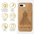 thumbnail image 4 of Case Yard Wooden Case Outside Soft TPU Silicone, Slim Fit Shockproof Wood Protective Phone Cover for Girls Boys Men and Women, Supports Wireless Charging New World Order Design case for iPhone-8-Plus, 4 of 7