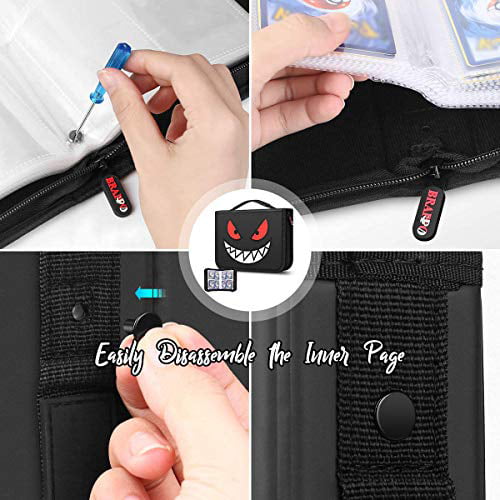 Holder Album Binder Compatible with 20 Premium 4-Pocket Pages 320 Cards Brappo Card Holder Book Carrying Case for Pokemon Trading Cards Lightning