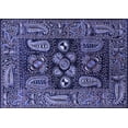 thumbnail image 1 of Ahgly Company Machine Washable Indoor Rectangle Oriental Blue Industrial Area Rugs, 4' x 6', 1 of 4