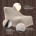 thumbnail image 6 of Jaxx Ponce Outdoor Bean Bag Chair - Weather Resistant Patio and Poolside Lounge Seating, Sunbrella Flax, 6 of 8