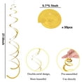 thumbnail image 4 of 30 Pieces Gold Hanging Swirl Decorations Sparkle Golden Plastic Streamers Ceiling Decorations Wedding Bachelorette Baby Shower Birthday Party Anniversary Graduation Christmas New Year Decorations, 4 of 6