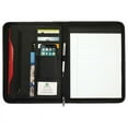 thumbnail image 3 of Custom Dura-Hyde Refillable Zippered Padfolio - 8 1/2" x 11", Set of 320 Personalized Bulk Pack, Professional Organizer with Gusseted Pocket, ID Slot & Writing Pad - Stylish Business Portfolio - Black, 3 of 4