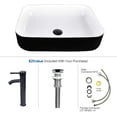 thumbnail image 4 of ELECWISH Bathroom Sink and Faucet Combo Artistic Porcelain Ceramic Vessel Sink Basin Washing Bowl Set, Cabinet Countertop Sink with Chorme Faucet Pop-up Drain and Water Pipe Lavatory, 4 of 8