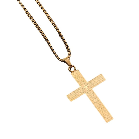 Soleilie Faith Cross Necklace, Jesus Christ Cross Chain, Unisex