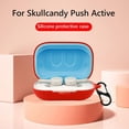 thumbnail image 2 of Fundas de silicona para auriculares anticaída para Skullcandy Push Active funda de caja de auriculares inalámbricos con funda protectora de carga de gancho, 2 of 7