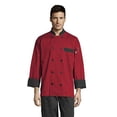 thumbnail image 2 of Uncommon Threads 0404-1909 Manteau de Chef Newport 10 Boutons en Bord Rouge/noir - 5XLarge, 2 of 4
