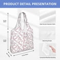 thumbnail image 2 of Xecao's Playing Rabbit Canvas Tote Bag is a versatile choice for women, serving as a stylish beach bag, shopping bag,and reusable grocery bag., 2 of 5