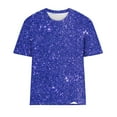 thumbnail image 4 of Busydd Womens Tops Casual Short Sleeve T-Shirts Summer Tops Fashion Round Neck Sequin Tops for Women Comfort Versatile Going Out Tops Blouses, 4 of 4