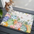 thumbnail image 3 of Area Rug 2 x 3 Ft, Easter Eggs Indoor Accent Bathroom Rugs for Kitchen/Laundry Room, Spring Flowers Eucalyptus Leaves Wooden Grain Washable Non-Slip Runner Floor Mat for Entryway, Living Room, 3 of 8