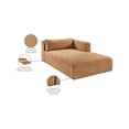 thumbnail image 2 of Meridian Furniture Shaggy Saddle Corduroy Performance Fabric Chaise, 2 of 11