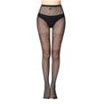 thumbnail image 1 of Lovskoo Collants Taille Haute pour Femmes Bas Résille Mode pour Dames Ajourés en Maille Imprimée Collants Résille Bas Collants Noir, 1 of 7