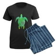 thumbnail image 5 of CafePress - GREEN SEA TURTLE Pajamas - Women's Short Sleeve Print T-Shirt and Pants Dark Cotton Pajama Set, 5 of 7
