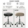 thumbnail image 4 of Beautynvta Round Stool Cover, Solid Color High Elastic Seat Covers, Soft & Stretchable for Bar Chairs, Lift Chairs, Home Decor, Washable, 11.8''x11.8'', Khaki, 4 of 6