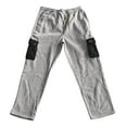 thumbnail image 6 of Sookity Mens Baggy Cargo Pants Casual Loose Fit Stretch Waist Casual Pants Big and Tall Work Pants for Men Relaxed Fit Cargo Pants Gray,XL, 6 of 7