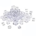 thumbnail image 1 of 50 Uds cubitos de hielo artificiales oso de fresa reutilizables transparentes en forma de cubo para decoración del hogar, 1 of 5