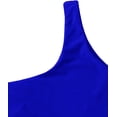 thumbnail image 4 of Women's Sexy Bathing Suits One Shoulder Tie Knot Front Bikini Swimsuit, 4 of 5