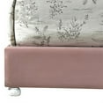 thumbnail image 2 of Benjara Twin Bed with Button Tufted Arched Headboard, Pink, 2 of 5