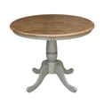 thumbnail image 3 of 36" Round Solid Wood Distressed Hickory/Stone Dining Table With 2 Chairs, 3 of 5