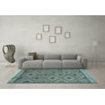 thumbnail image 3 of Ahgly Company Machine Washable Indoor Rectangle Oriental Light Blue Traditional Area Rugs, 2' x 4', 3 of 4