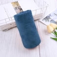 thumbnail image 7 of Soft Coral Fleece Bath Towel, Absorbent Polyester Bath Sheet for Daily Use and Travel, Quick-Dry Lightweight Towel for Gym and Beach, Navy Color, 36x80cm Size, 1 Count, 7 of 7