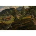 thumbnail image 3 of Johan Christian Dahl 18x14 Black Modern Framed Museum Art Print Titled - Farm at Lysekloster (1841), 3 of 5