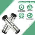 thumbnail image 2 of Uxcell 5/16" OD Check Valve, Nickel Plated Brass Push to Connect Fitting One Way Check Valve Quick Release Fitting [Silver Black], 2 of 7